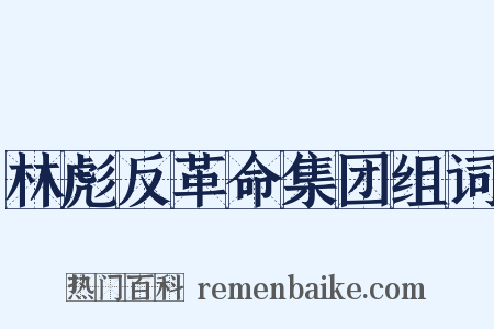 林彪反革命集团组词是什么意思的图片